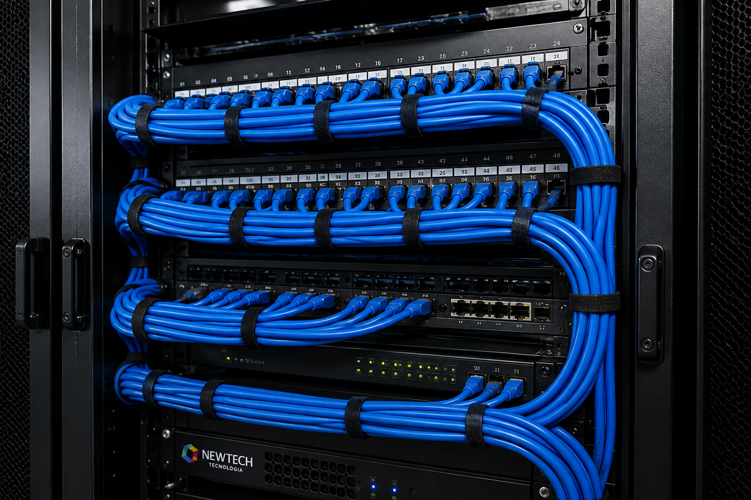Rack de rede organizado